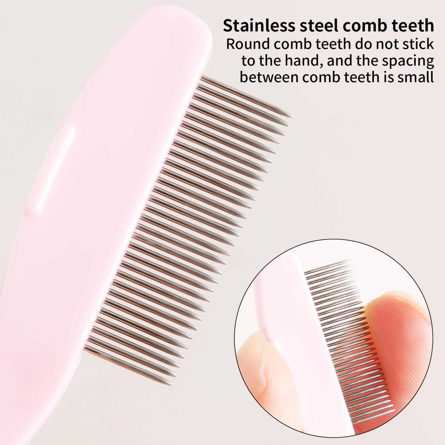 1-pack curved design eyelash beauty folding separator portable eyelash brush comb eyelashes stainless steel eyelash combing tool