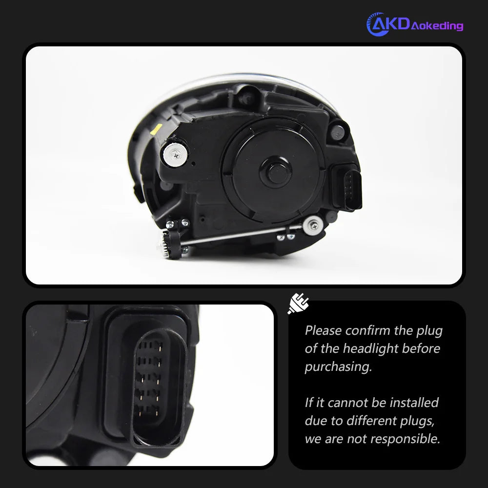 AKD Head Lamp for VW Beetle LED Headlight 1998-2021 Headlights Beetle DRL Turn Signal High Beam Angel Eye Projector Lens