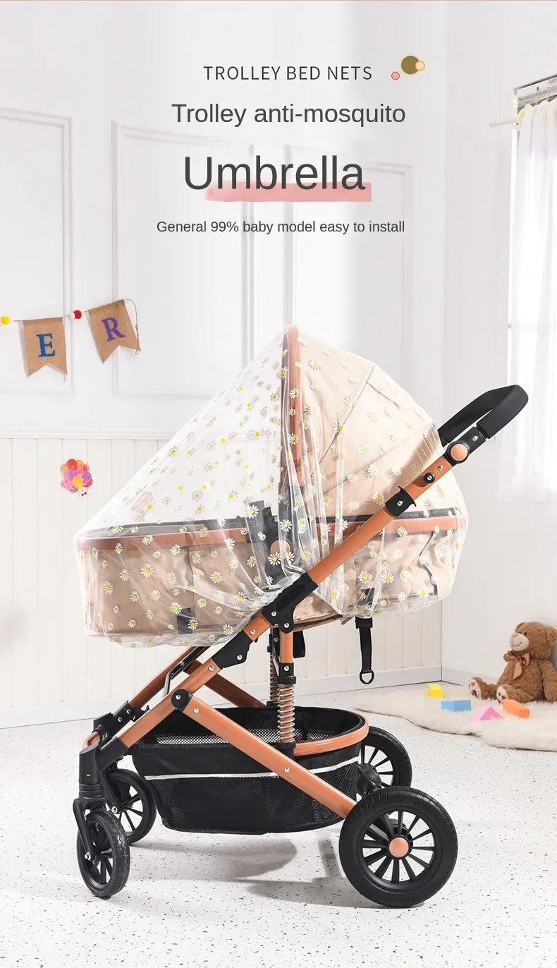 Baby Cart Sunshade Mosquito Net Universal Pram Net Buggys Insect Fly Net Protection Cover for Stroller Pushchair