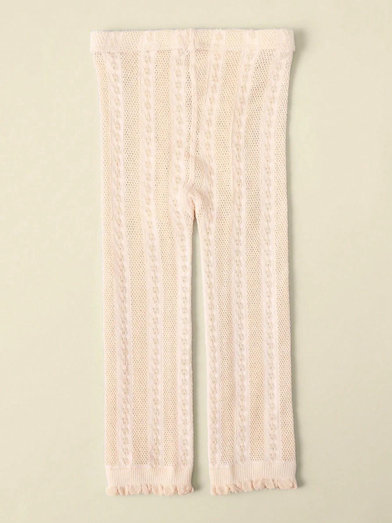 Summer New Children Breathable Knitted Leggings, Baby Solid Color Thin Mesh Lace Tights, Nine Pants for 1-14 Years Old Kids Girls