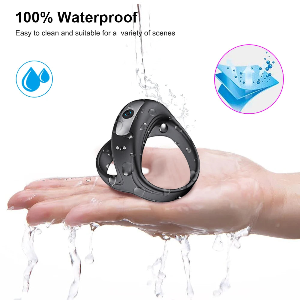 Strong Vibrator Cockring Penis Cock Ring on for Man Delay Ejaculation Sex Toys for Men Couple Rings Penisring Toys for Adults 18