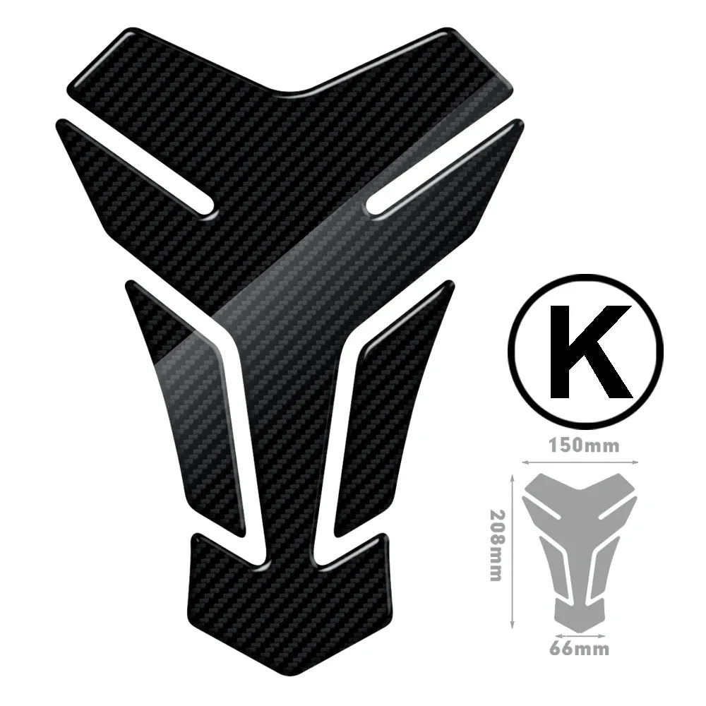 Motorcycle Tank Pad Protection Carbon-look Sticker Universal for Kawasaki Honda Yamaha Suzuki Aprilia Benelli