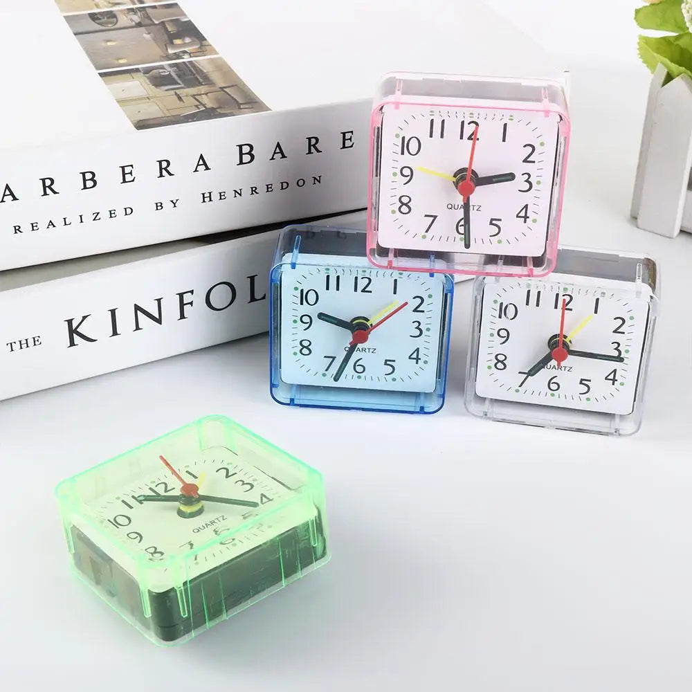 Mini Table Mute Clock Square Jelly Color Creative Alarm Clock