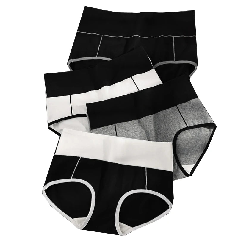 4Pcs High Waist Cotton Women's Panties Body Shaper Underwear Plus Size 4XL Breathable Underpants Soft Panty Slim Female Briefs