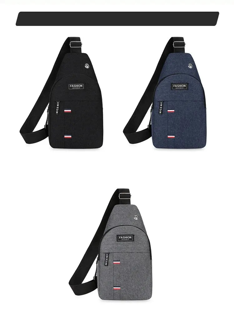 New Men Shoulder Bags Chest Bag Multifuncional Crossbody Bags Travel Sling Bag Men's Chest Bag Cross Body Chest Bag for Men Bag