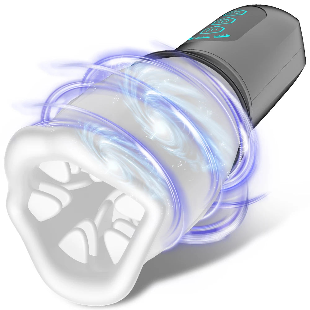 Automatic Rotating Vibrating Male Masturbator Penis Massage Vibrator Real Oral Sex Glans Delay Trainer Masturbation Toys for Men