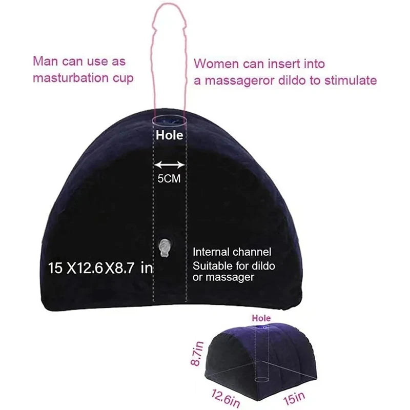 Inflatable Pillow Flocking Love Position Cushione Bed Wedge Furniture Sofa Night Games Couples Aid Pillows Husband And Wife