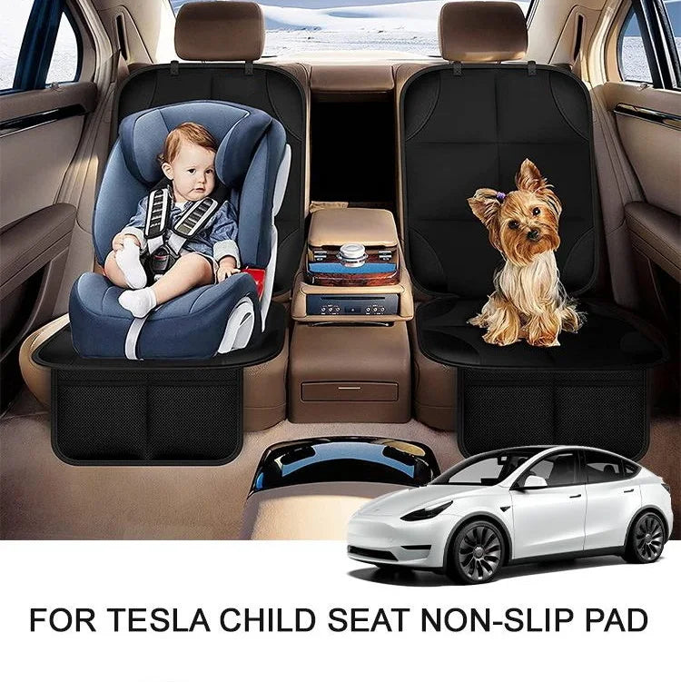 Car Seat Cover for Tesla Model 3 Y Oxford PU Leather Protector Mats Child Baby Cushion Protective Mat For Baby Kids Protection