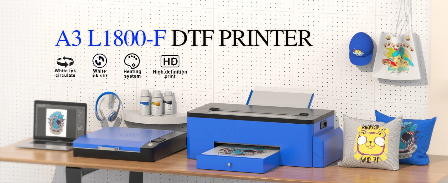 DTF Printer A3 L1800 DTF Transfer Printing Machine with Roll Feeder Direct to Film Printer A3 for t shirt DIY Printing Machine