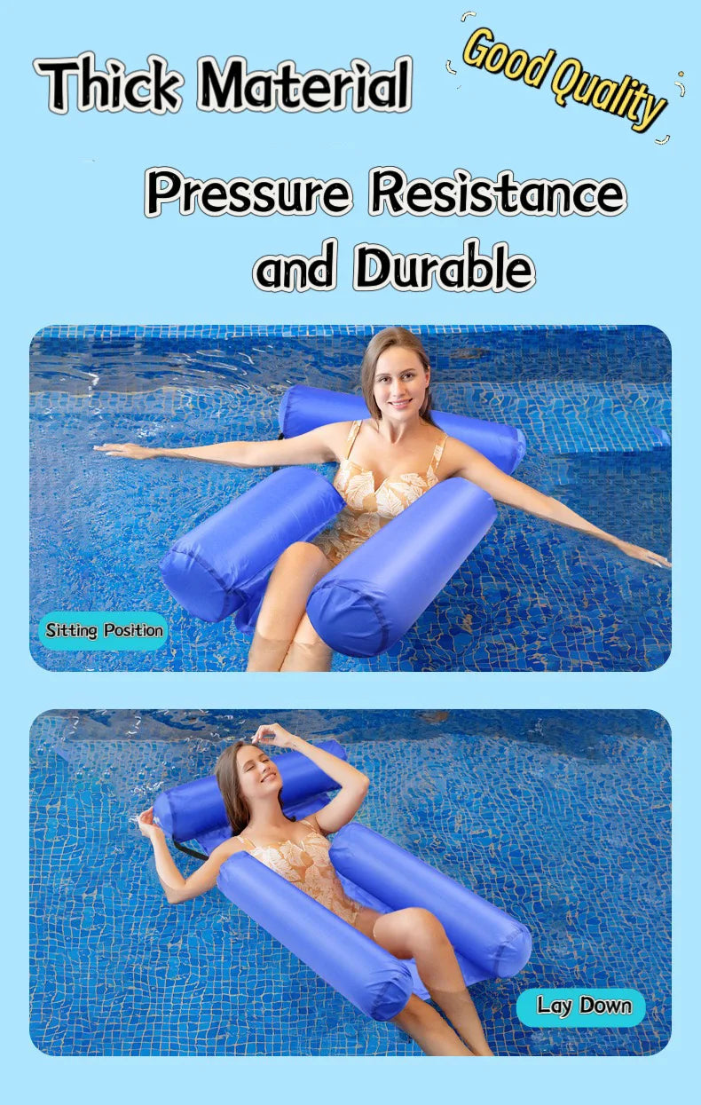 WW Inflatable Mattresses Foldable Swimming Pool Hammock Lounge Chairs Pool Party Float Water Sports Toy