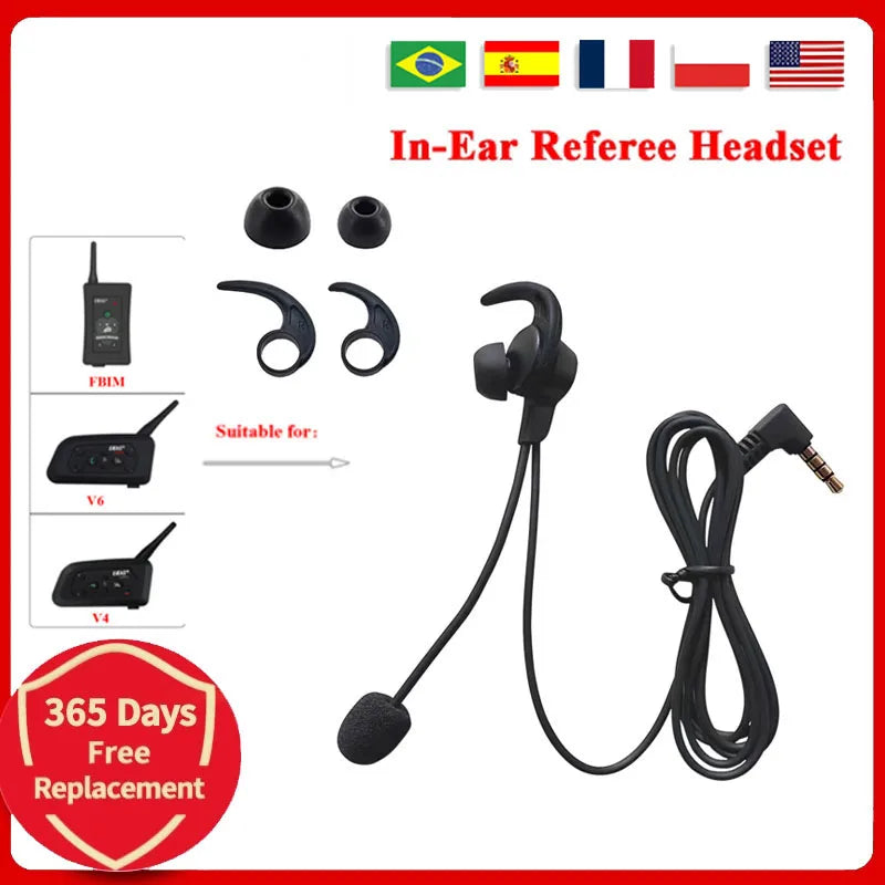GOREF HIFI-R Full Duplex Football Soccer Referee In-ear Earphones Referees Headphone for V4C PLUS/V6C/FBIM Intercom Headset