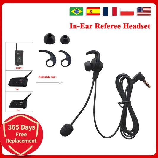 GOREF HIFI-R Full Duplex Football Soccer Referee In-ear Earphones Referees Headphone for V4C PLUS/V6C/FBIM Intercom Headset