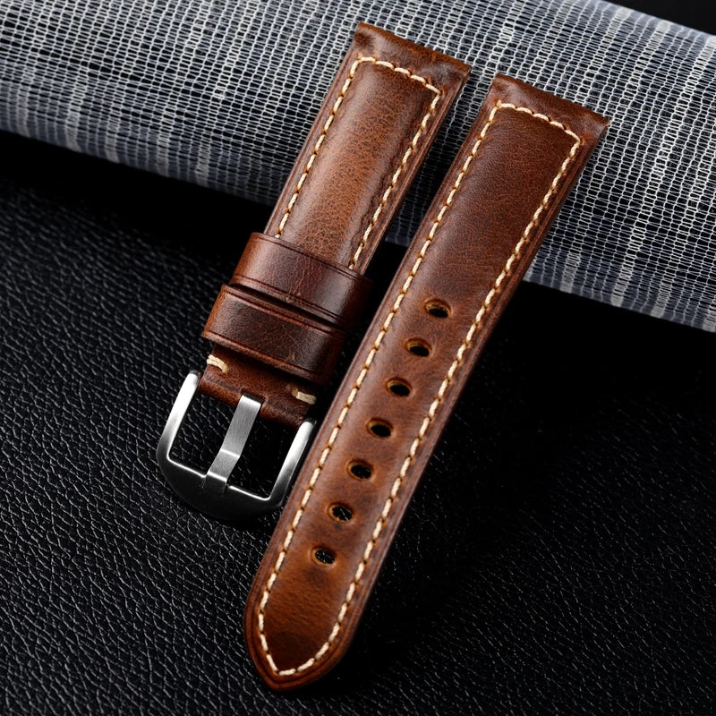 High Quality Genuine Leather Watch Strap 20mm 22mm 24mm Watchband Quick Release Men Women Watch Band for Huawei Watch GT 4 46mm
