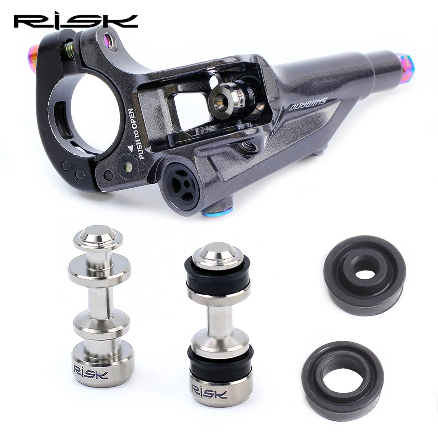 Risk Bike Titanium Alloy Brake Lever Piston Rod, Oil Disc Brake Piston Rod Sealing Ring Repair Parts,For XT M785 M8000 SLX M7000