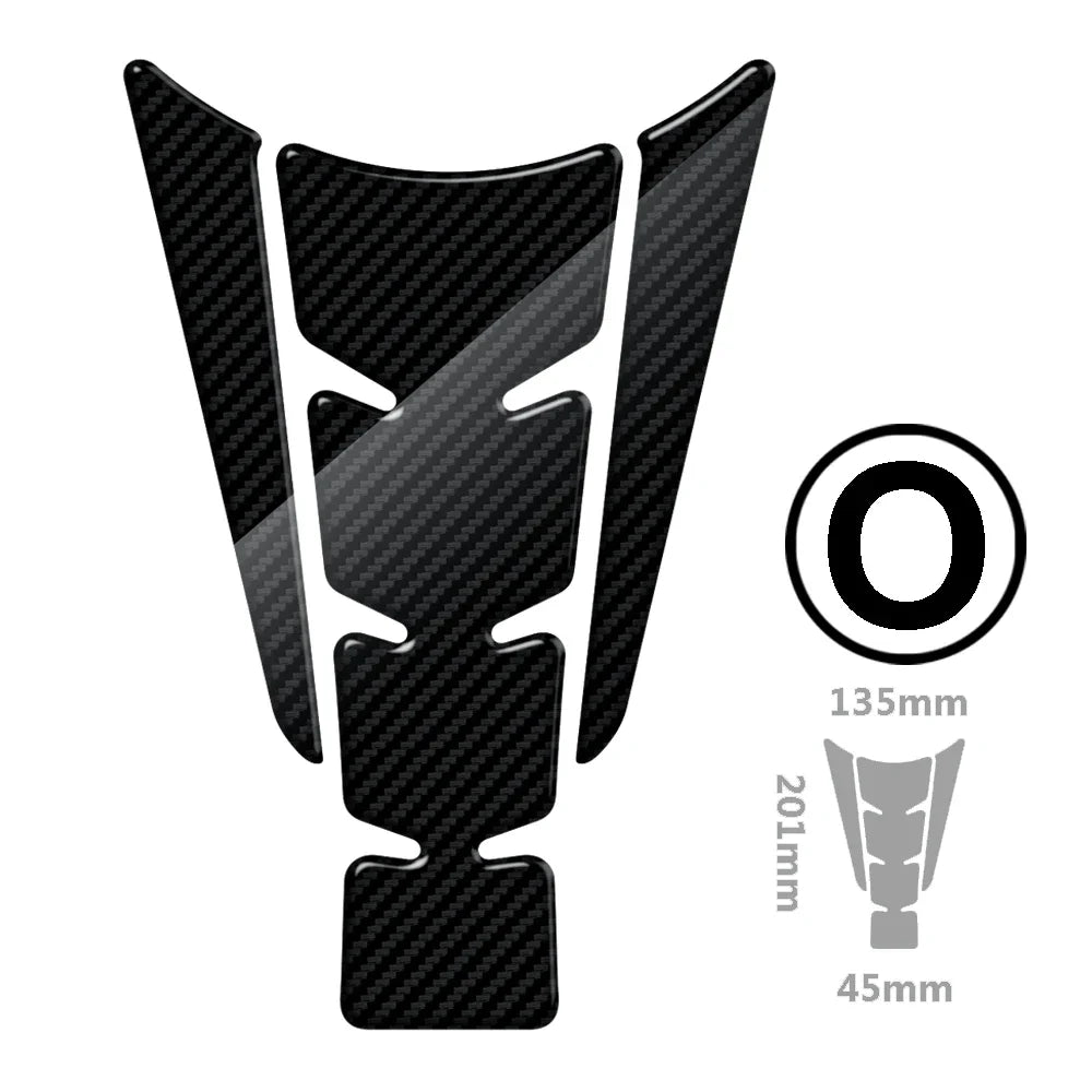 Motorcycle Tank Pad Protection Carbon-look Sticker Universal for Kawasaki Honda Yamaha Suzuki Aprilia Benelli