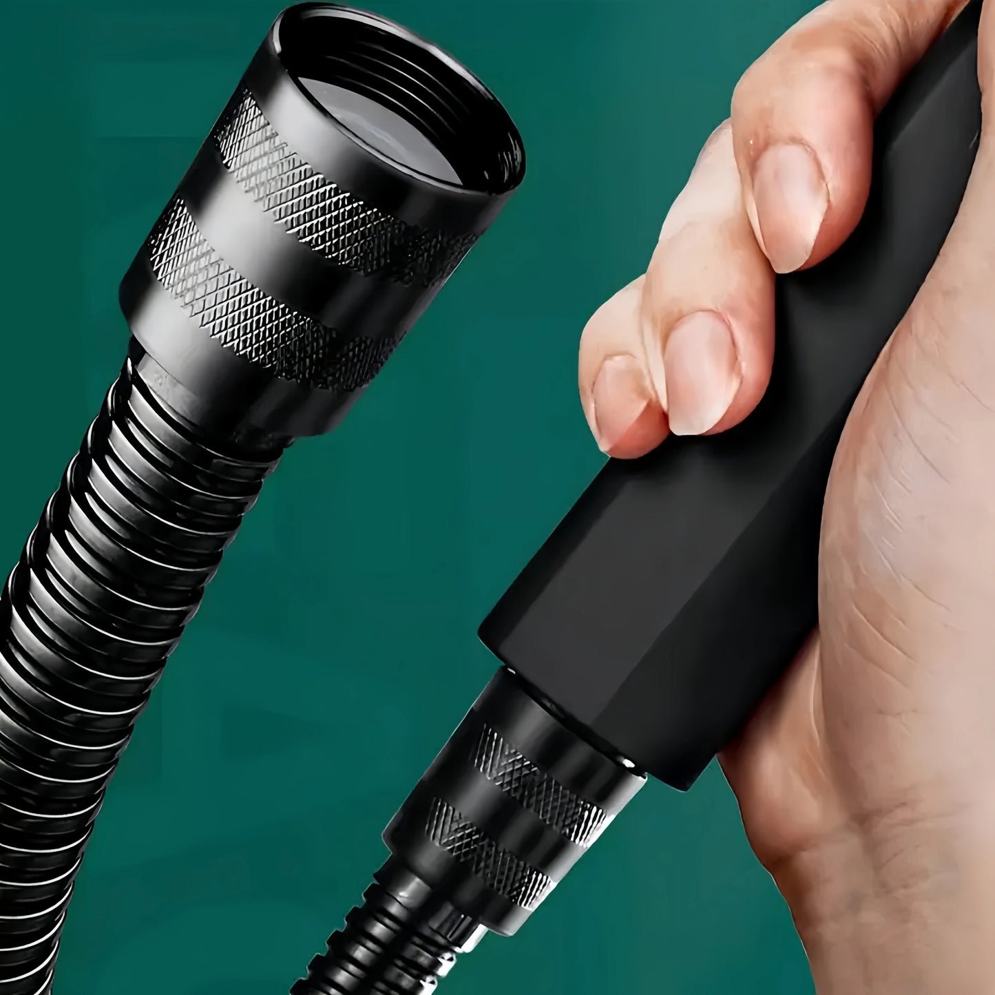 1pc Black Stainless Steel Shower Hose, Universal G 1/2" Connection, Explosion-proof Rain Shower Pipe, Bathroom Accessory