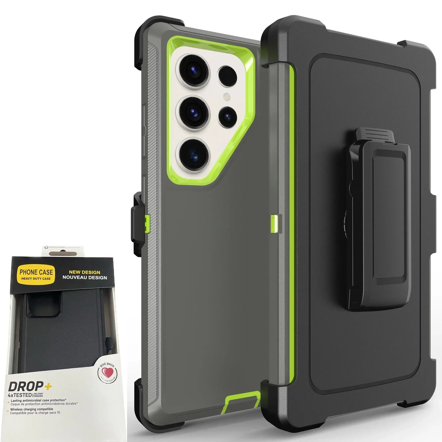 Defender Otter Armor Box Case for Samsung S25 Ultra S24 S23 S22 S21 S20 Plus Rugged Shockproof Protect Cover Belt Clip