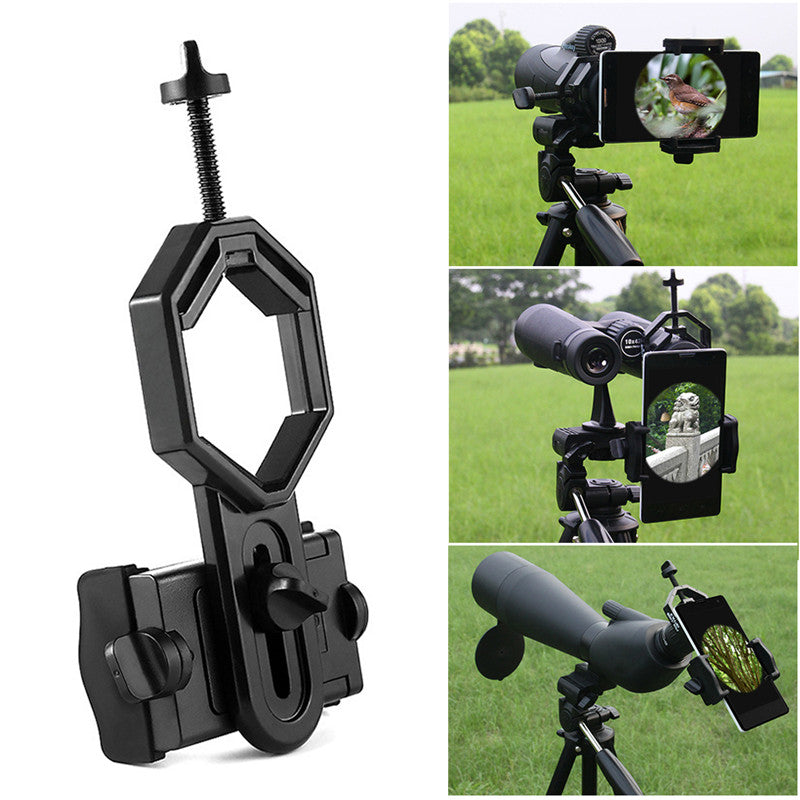 Adjustable Plastic Cellphone Adapter Mount Microscope Spotting Scope Telescope Clip Bracket Phone Stand Holder