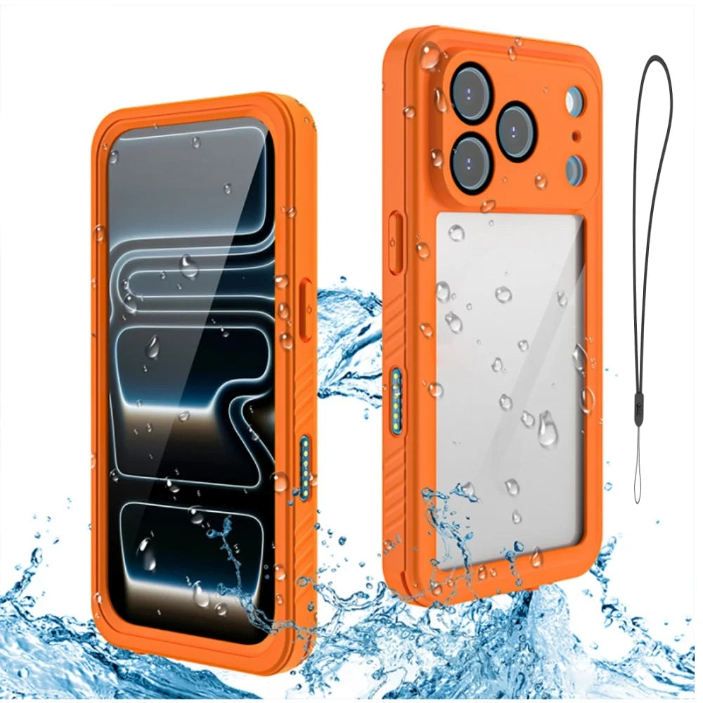 shellbox Professional Waterproof Phone Case for iPhone 17Promax Air 14 13 15 16 - 360 Full Coverage Shockproof Dustproof IP68