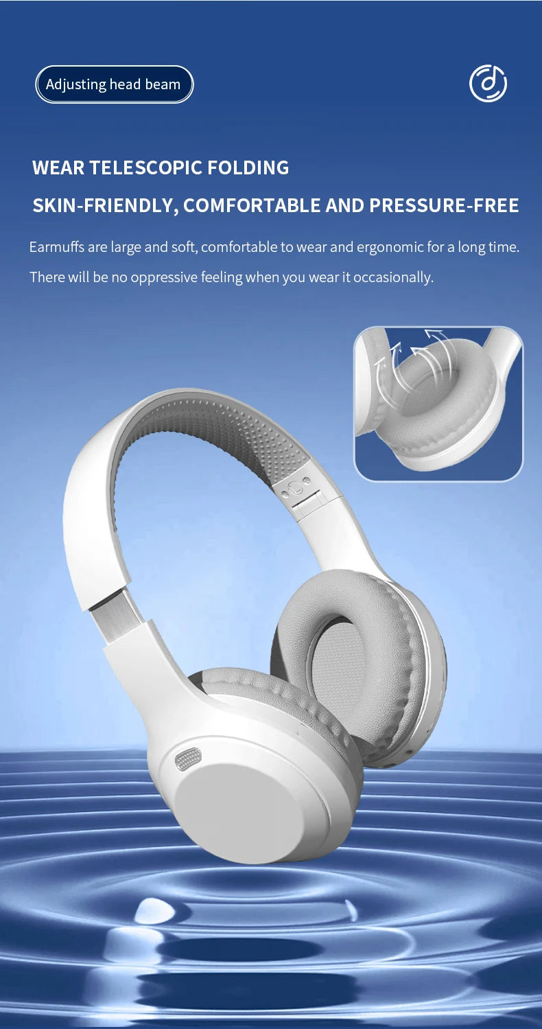 Xiaomi 5W Wireless Headphones Bluetooth5.3 Earphones Foldable Earbuds 40mm Driver Game Music Over Ear Stereo Headset With Mic