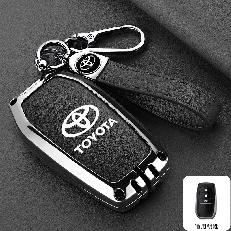 Car Remote Key Case Cover For Toyota CHR Hilux Fortuner Land Cruiser 200 Camry Corolla Crown RAV4 Highland Keychain Accessories