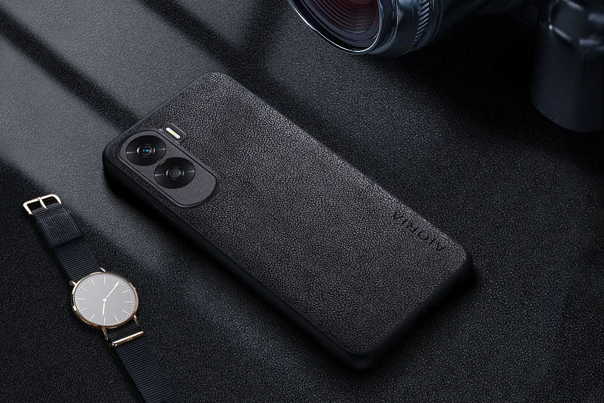 Premium Luxury leather Phone Case for Honor 90 Lite 70 50 20 Pro 10 Retro Business Style Solid color cover funda capa