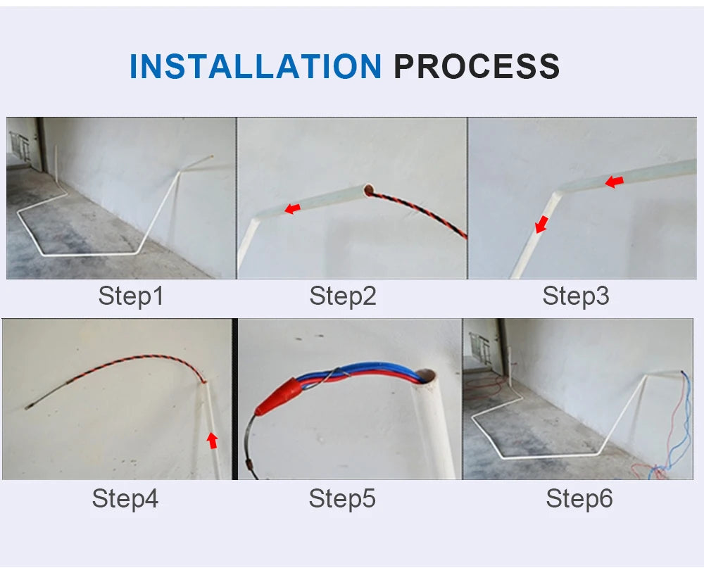 3mm 5M-50M Fiberglass Cable Puller Electrician Tape Conduit Ducting Wall Wire Threader Fish Guide Electrician Pushing Tape