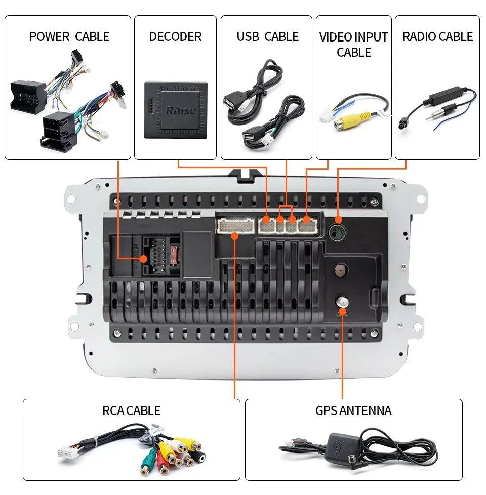 GRANDnavi Android13 Car Radio GPS For VW Volkswagen Skoda Octavia Golf 5 6 Touran Passat B6 Polo Jetta 2Din Multimedia Player