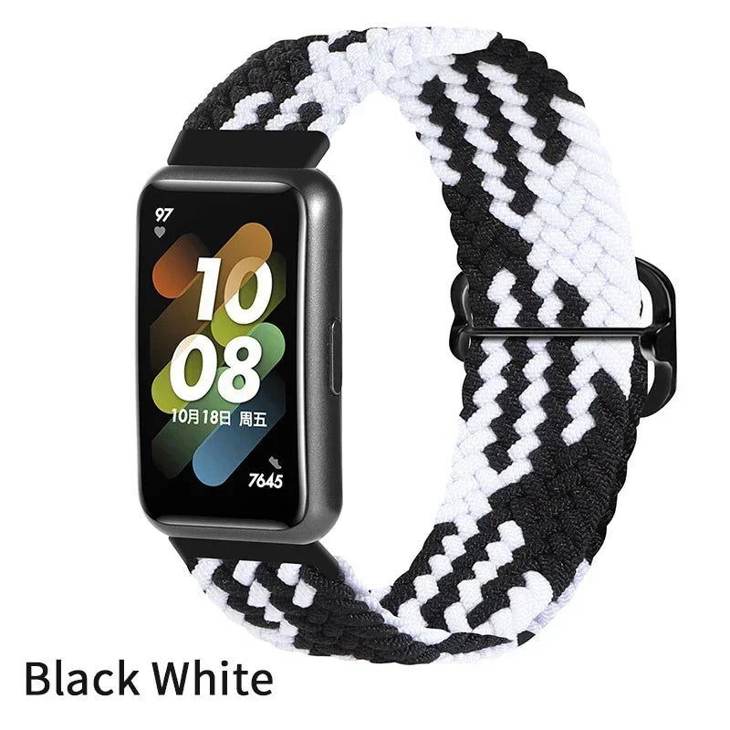 Strap For Huawei Band 7 Adjustable Elastic Nylon Braided Strap Men Women Replacement Bracelet Wristband For Huawei Band 7