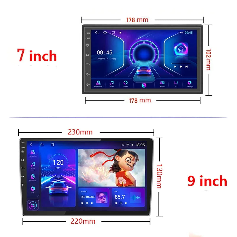 Srnubi Car Radio 2 Din Android 12 Auto Carplay Universal 7" 9" Multimedia Player for Nissan Honda Toyota Lada Volkswagen Hyundai