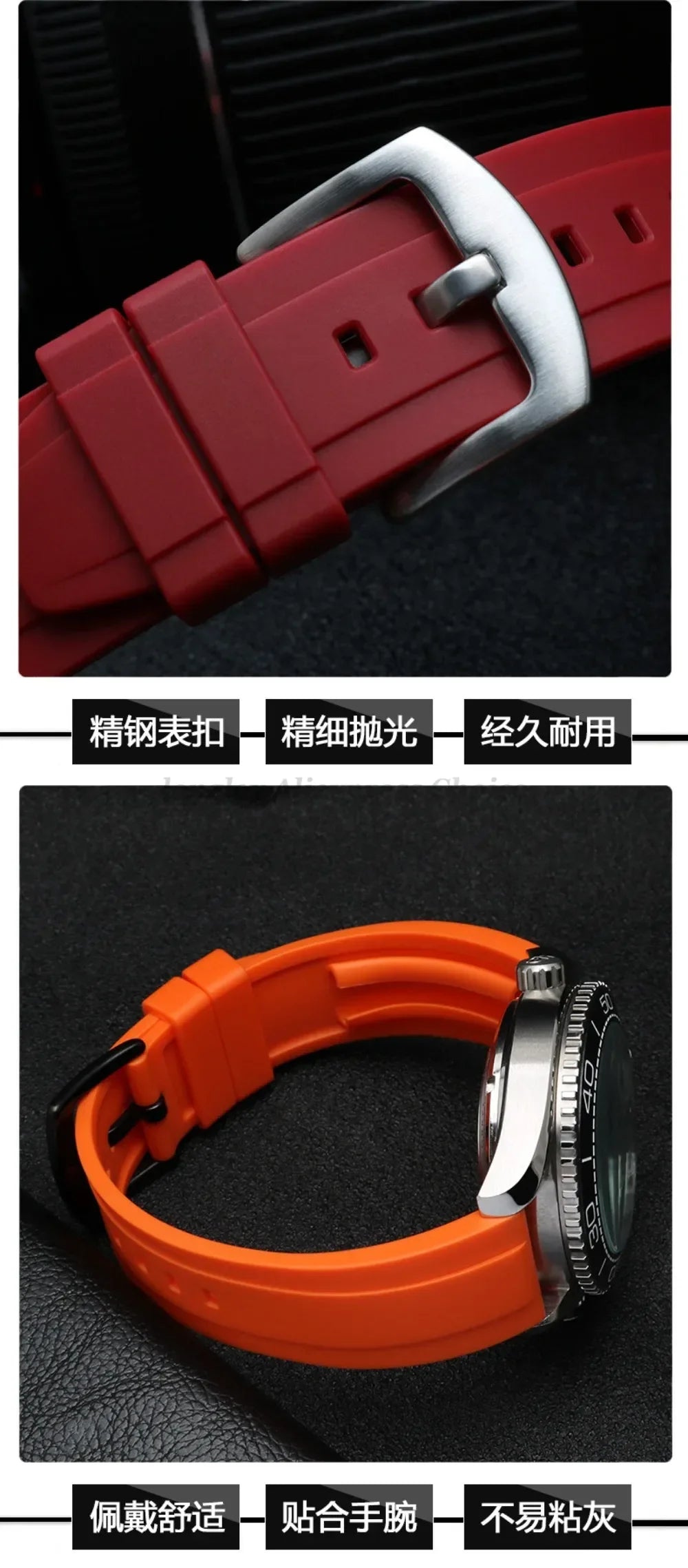 Quality Rubber Watch Strap 20mm 22mm 24mm for Seiko 5 Green Water Ghost Abalone Men Sport Silicone Wristband Quick Release Band