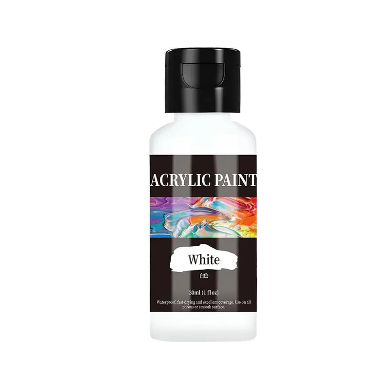 24 Colour Acrylic Paint Colors Bottled Acrylic Paint Set Paint For Fabric Clothing Painting Rich For Leather DIY Pigment