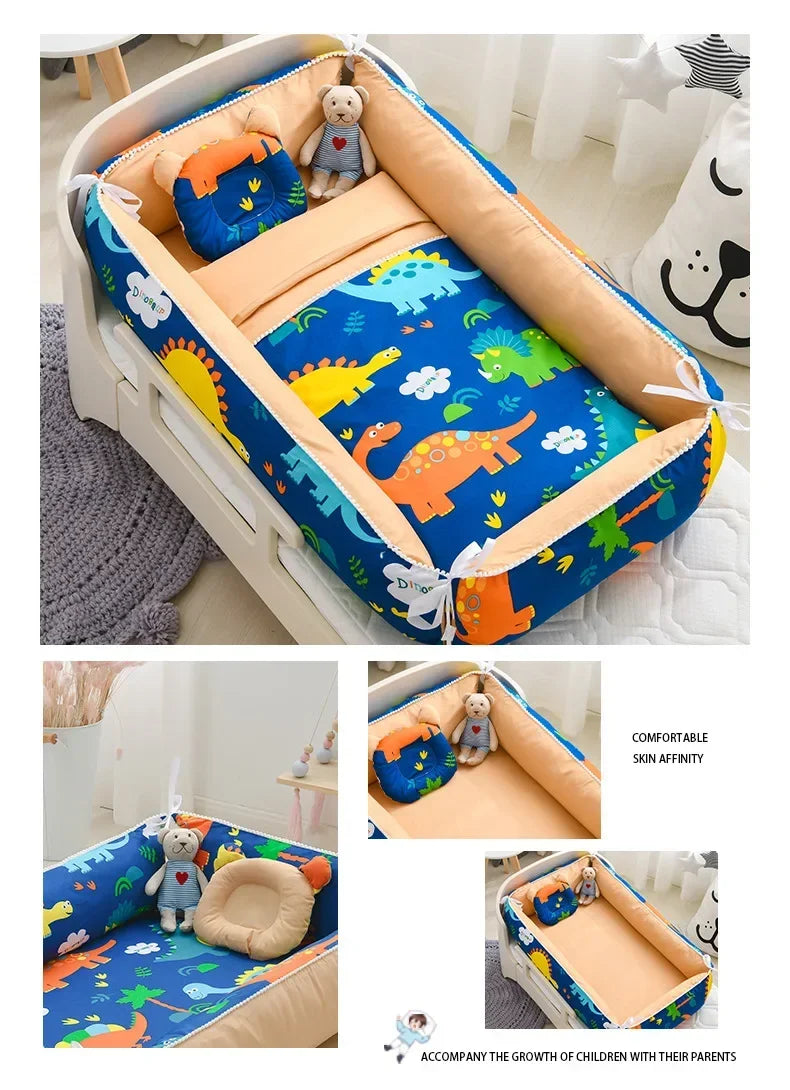 Newborn Bed Folding Baby Sleeping Nest Crib Travel Playpen Mattress Child Toddler Playpens Photography Cama Bebe with Pillow