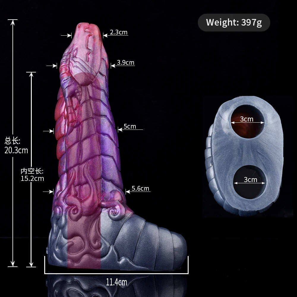 NNSX Animal Penis Sleeve Enlargement with Big Knot Silicone Fantasy Cock Sheath Adults Male Sex Toys for Couples