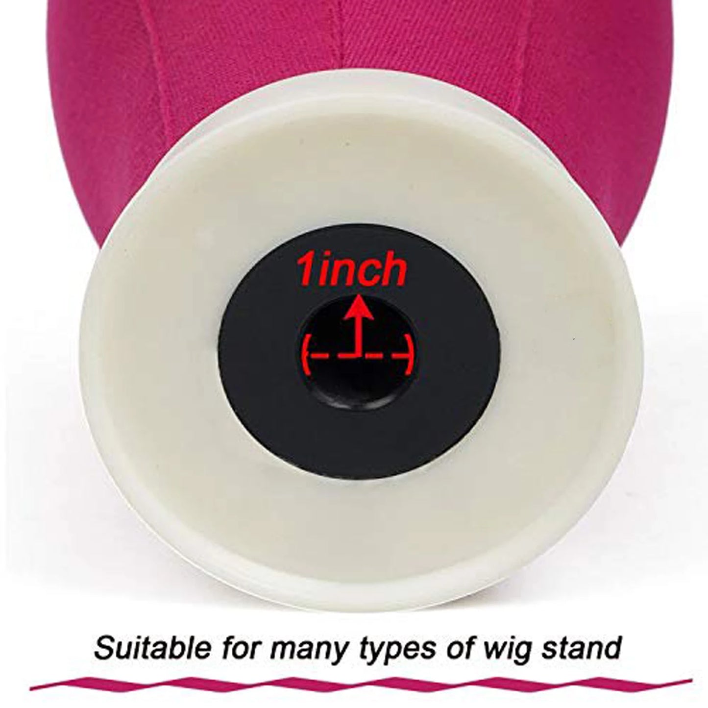 22 Inch Rose Red Mannequin Head With Stand Canvas Head Wig Model With Mount Hole For DlY Wig Making