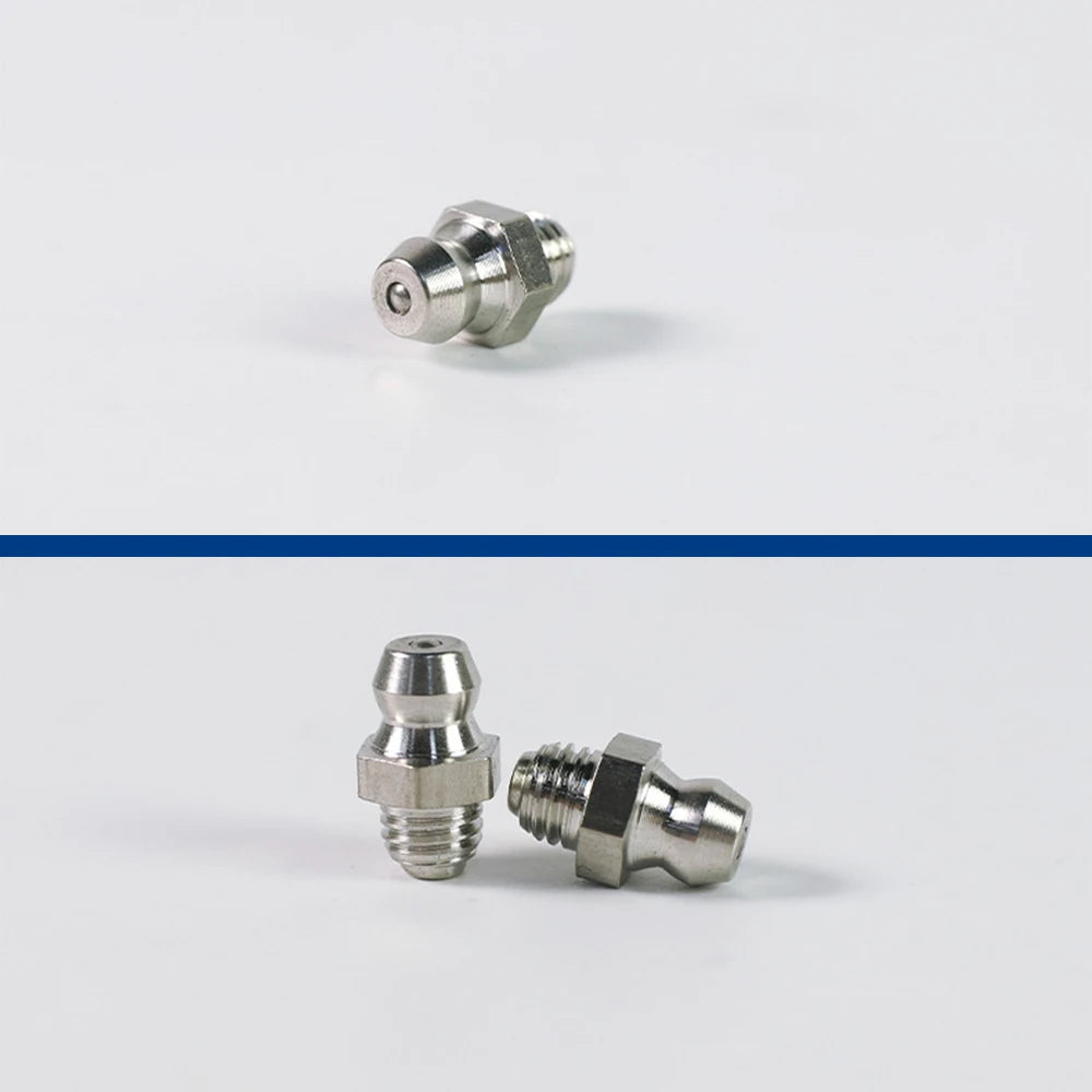 10/20PCS Grease Gun Coupler Steel Connector Fittings Grease Nipple M6 Straight Hydraulic Car Filling Tools Grease Fitting Nipple