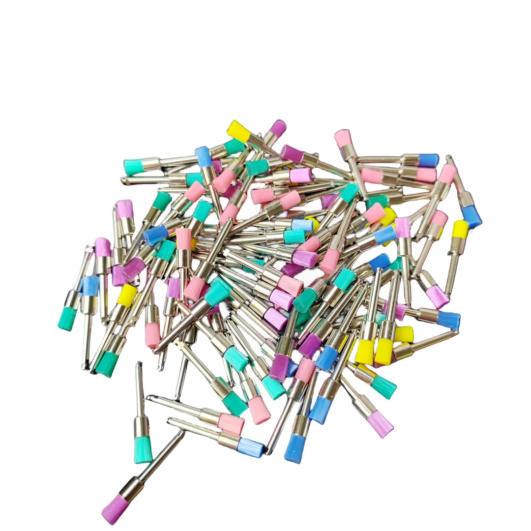 JUMTOP Dental Materials Prophy Prophylaxis Brush Colour White Nylon Polishing Brushes RA Shank 2.35mm Dentistry Polisher