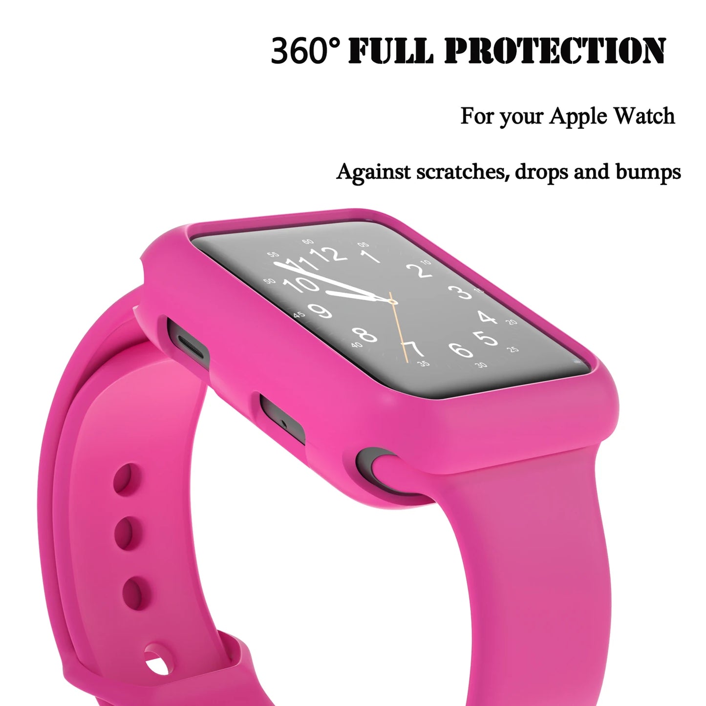 Candy Soft Silicone Bend+Case for Apple Watch Cover 9 8 7 6 Se 5 45mm 42mm 38 Protection Iwatch Serie 44mm 40mm 41mm Strap+case