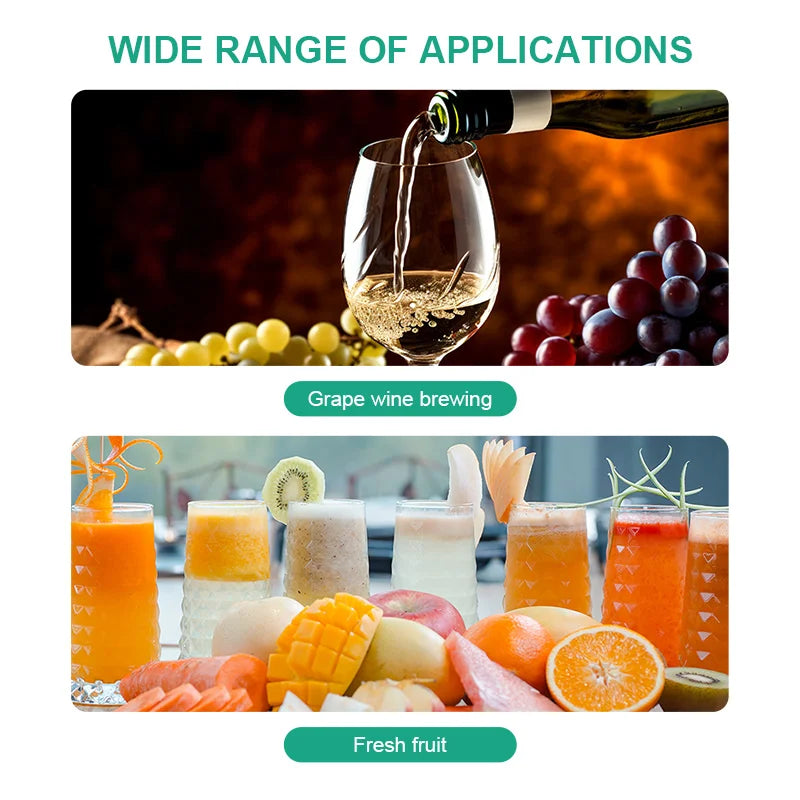 LPPCOLTD Handheld Alcohol Sugar Refractometer Tester Wine Concentration Meter Densitometer 0-25% Alcohol Beer 0-40% Brix Grapes