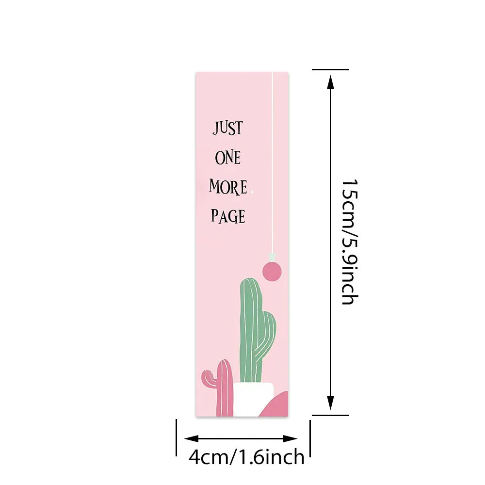 30pcs Aesthetic Cartoon Bookish Reading Book Paper Bookmarks DIY Students Readers Page Marker Library Office Page Marking