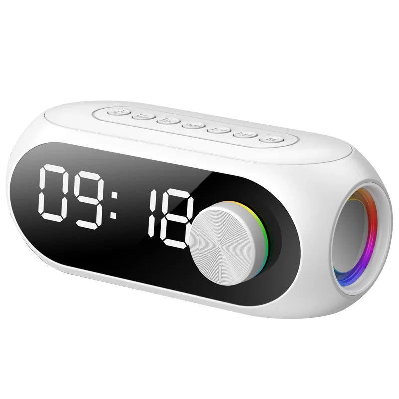 Alarm Clock Radio FM Bluetooth Speaker Portable Subwoofer Caixa De Som Sound Box Music Wireless Mini Woofers Bocina Lamp Column