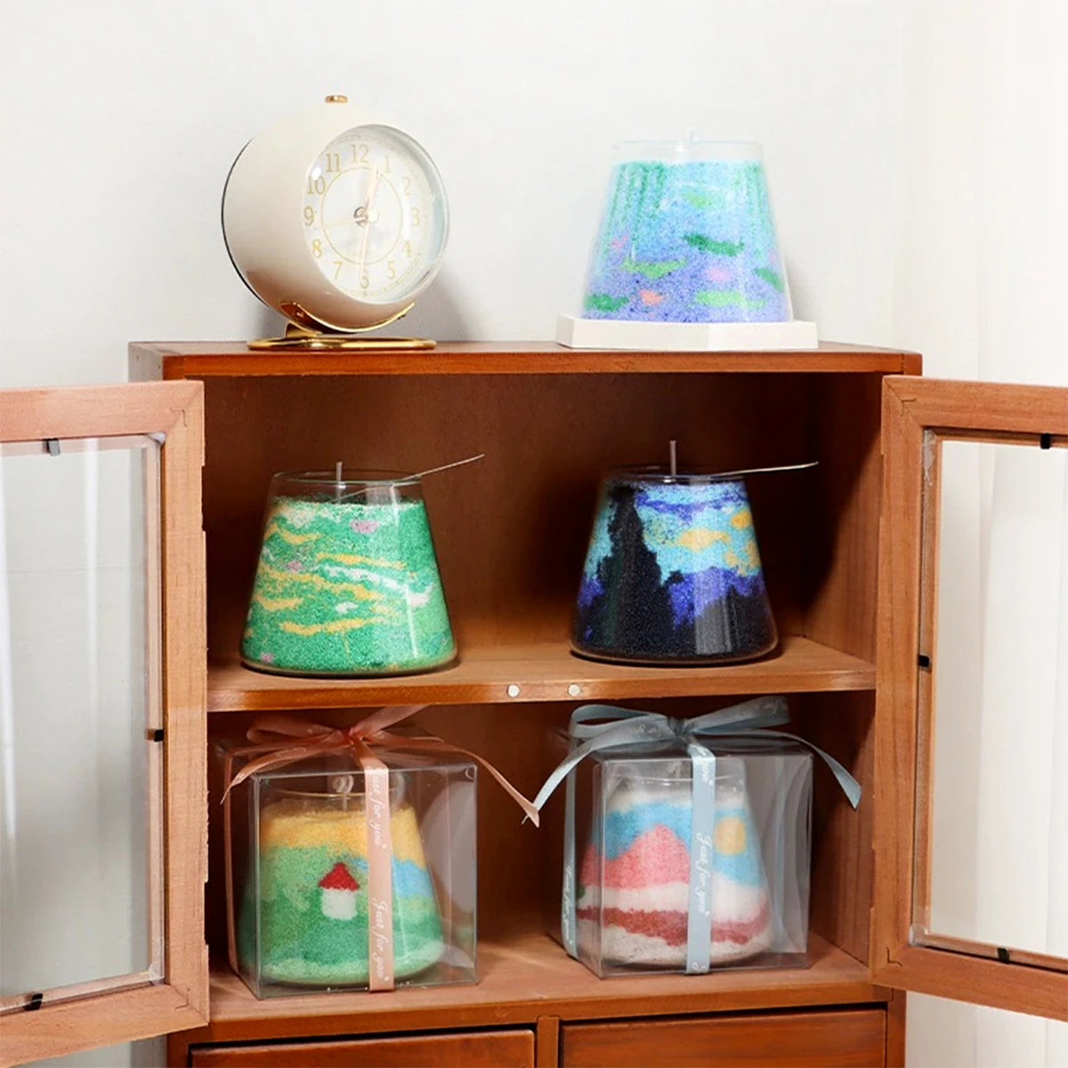 250G 11Colors Sand Wax Ice Flower Wax DIY Scented Candle Making Accessories Snowflake Wax Pearl Candles Sand Painting Tools