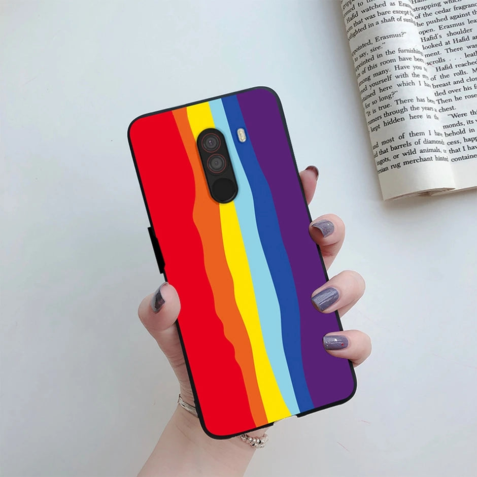For xiaomi Pocophone F1 Case for xiaomi Poco F1 Case Silicone Soft TPU Phone Cases for PocoF1 Back Cover Heart Butterfly Bumper
