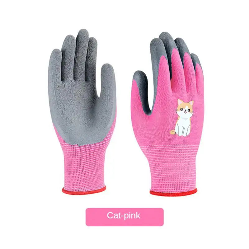 Kids Gloves Durable Waterproof Garden Work Non-Slip Portable Children Safety Yard Work Gloves Gardening Gloves Garden Supplies