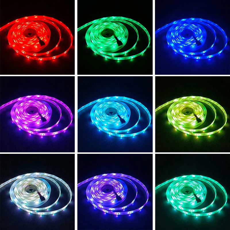 APP 1M-30M USB Led Strip Lights RGB 5050 Bluetooth APP Control Luces Led Flexible Diode Decoration For Living Room Lamp Ribbon