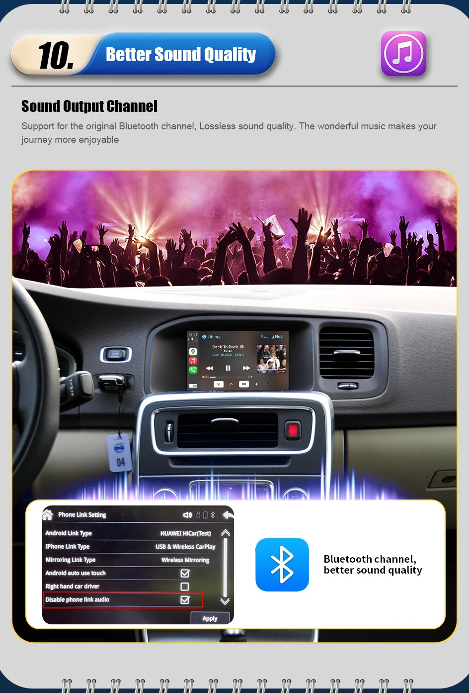 Wireless CarPlay Android Auto Box 5G Upgrade Version For Volvo V40 V60 XC60 S60 V70 XC70 S80 2010-2014 OEM Microphone Accessorie