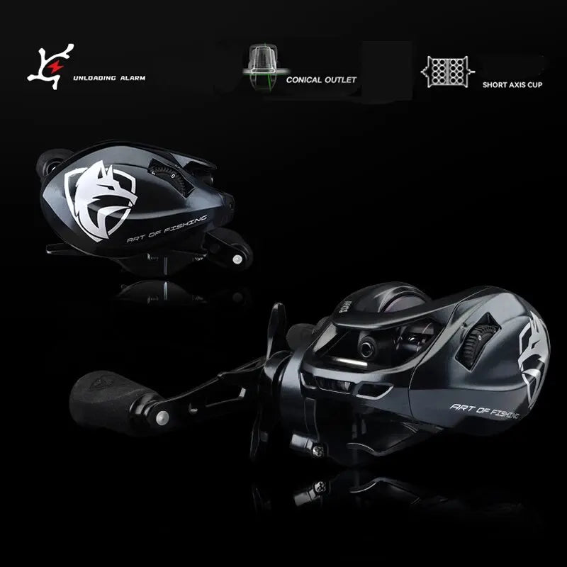 Misurelure S Baitcasting Reel Magnetic Braking System 7.3:1 Gear Ratio 6+1 Ball Bearings 8KG Max Drag Fishing Coil