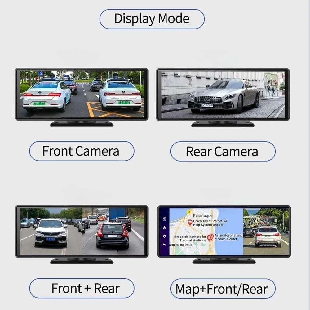 10.26 Inch WIFI Dash Cam Android 13  4+64G 8 Core  WiFi GPS Navigation Car DVR ADAS APP  FM BT Carpaly & Android Auto