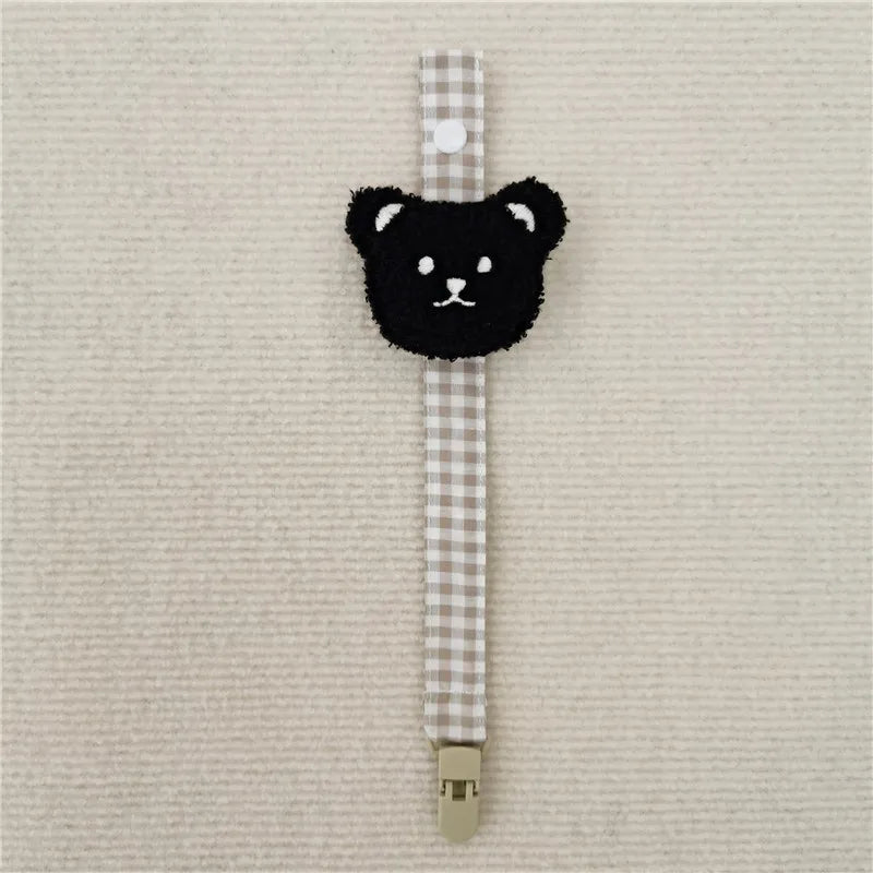 Cute Bear Baby Pacifier Clip Chain Dummy Holder Soother Pacifier Clips Strap Nipple Holder Infant Feeding Babies Accessories