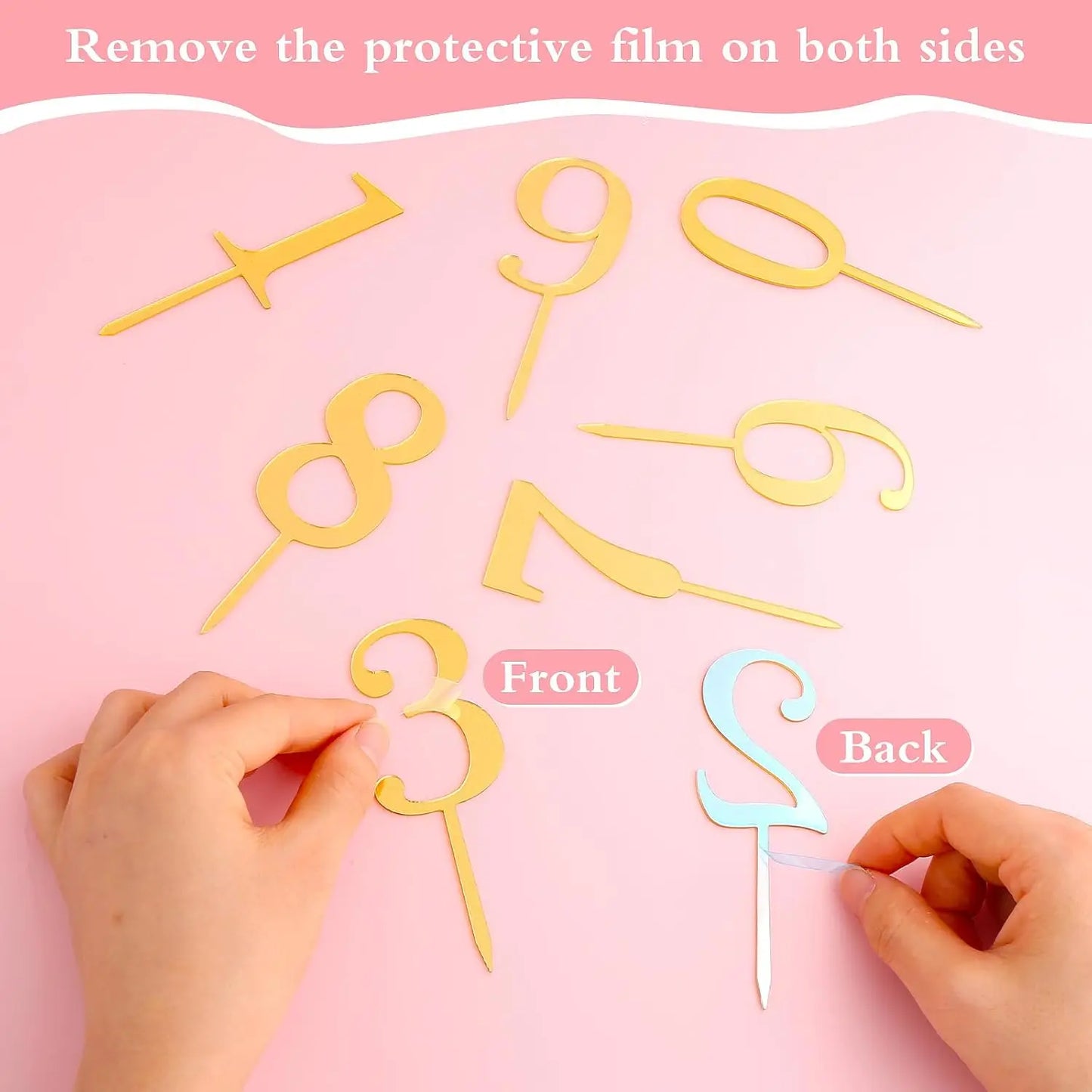 Acrylic Numbers For Cake 0-9 Numbers Happy Birthday Cake Topper Acrylic Cake Numbers Topper Gold Acrylic Happy Birthday Cake